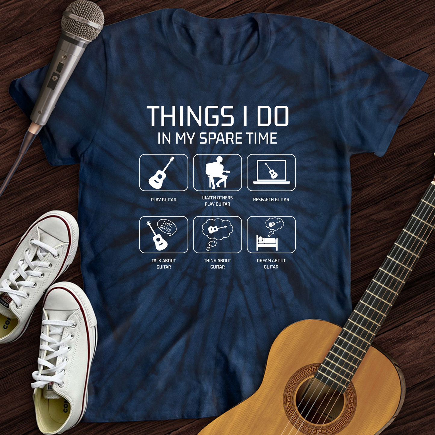 All I Do is Guitar Tie Dye T-Shirt