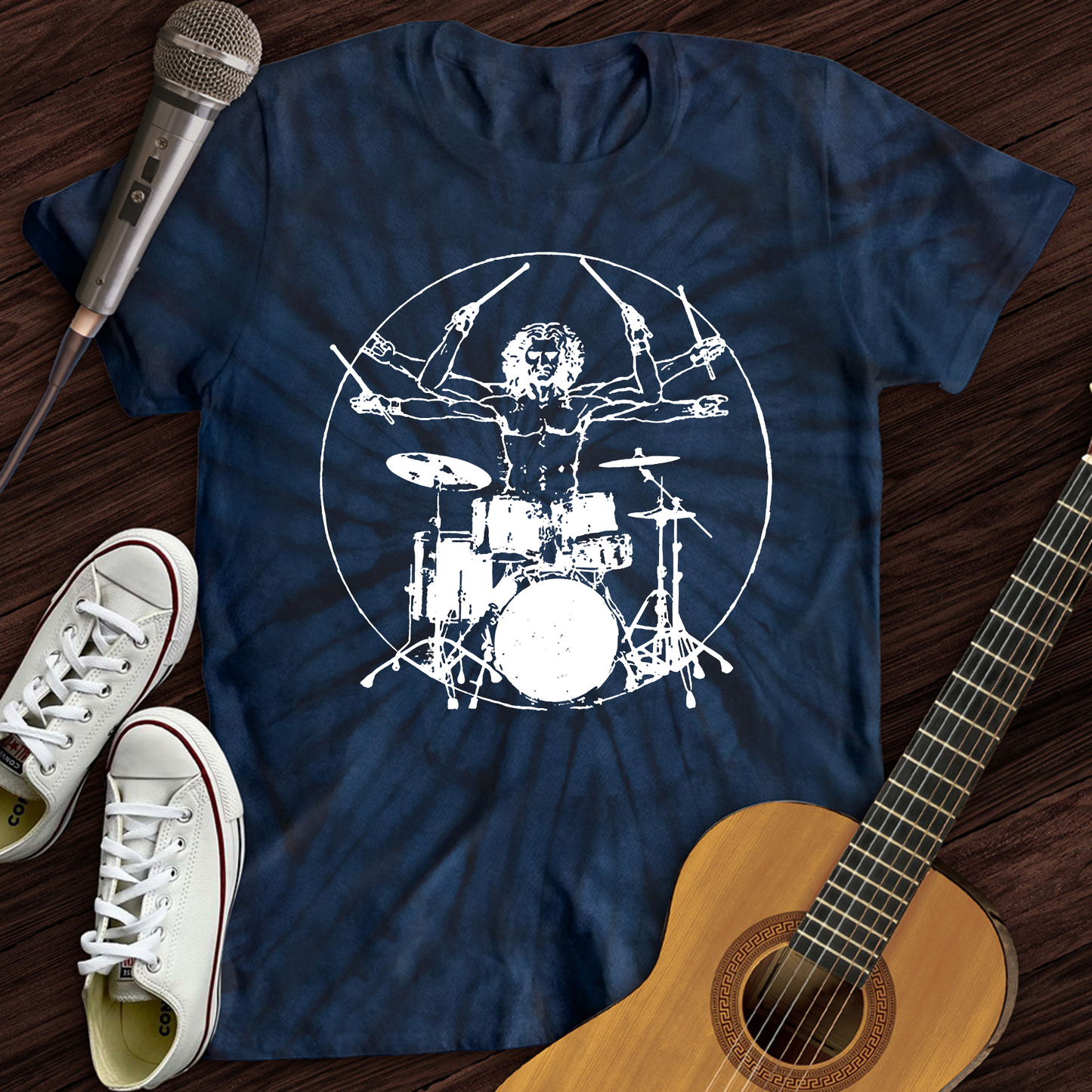 Vitruvian Drummer Tie Dye T-Shirt