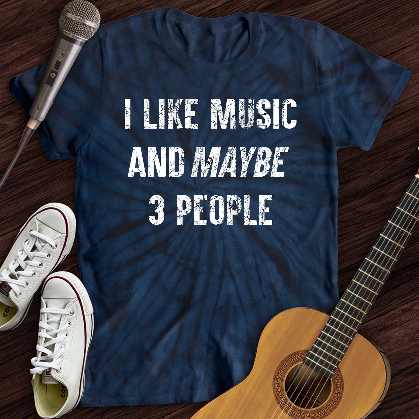I Like Music Tie Dye T-Shirt