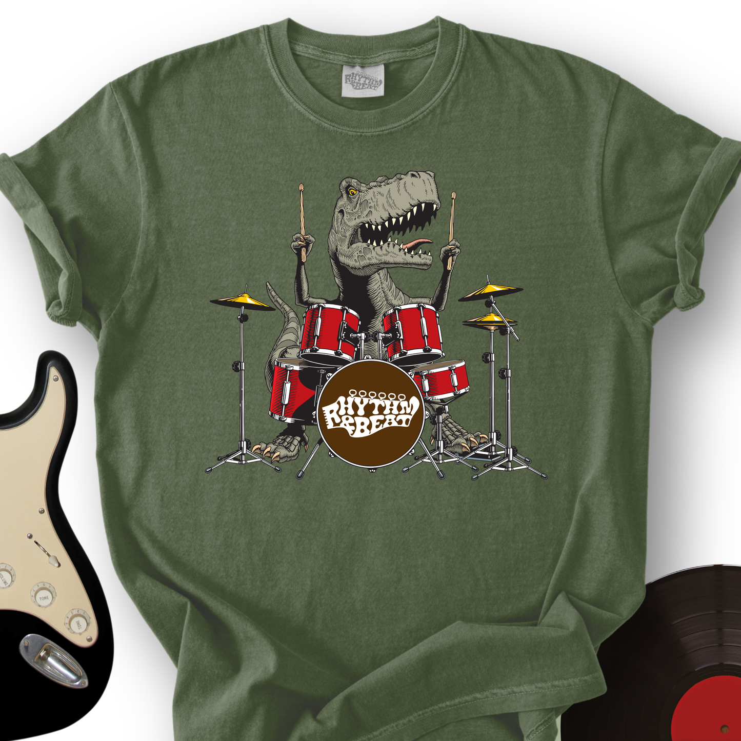 T-Rex Playing Drums T-Shirt