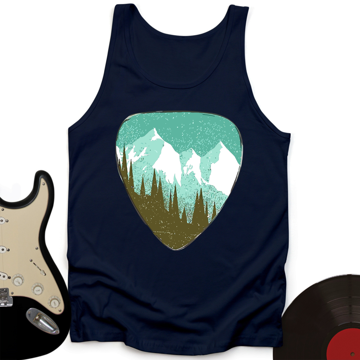 Mountain Guitar Pick Tank Top