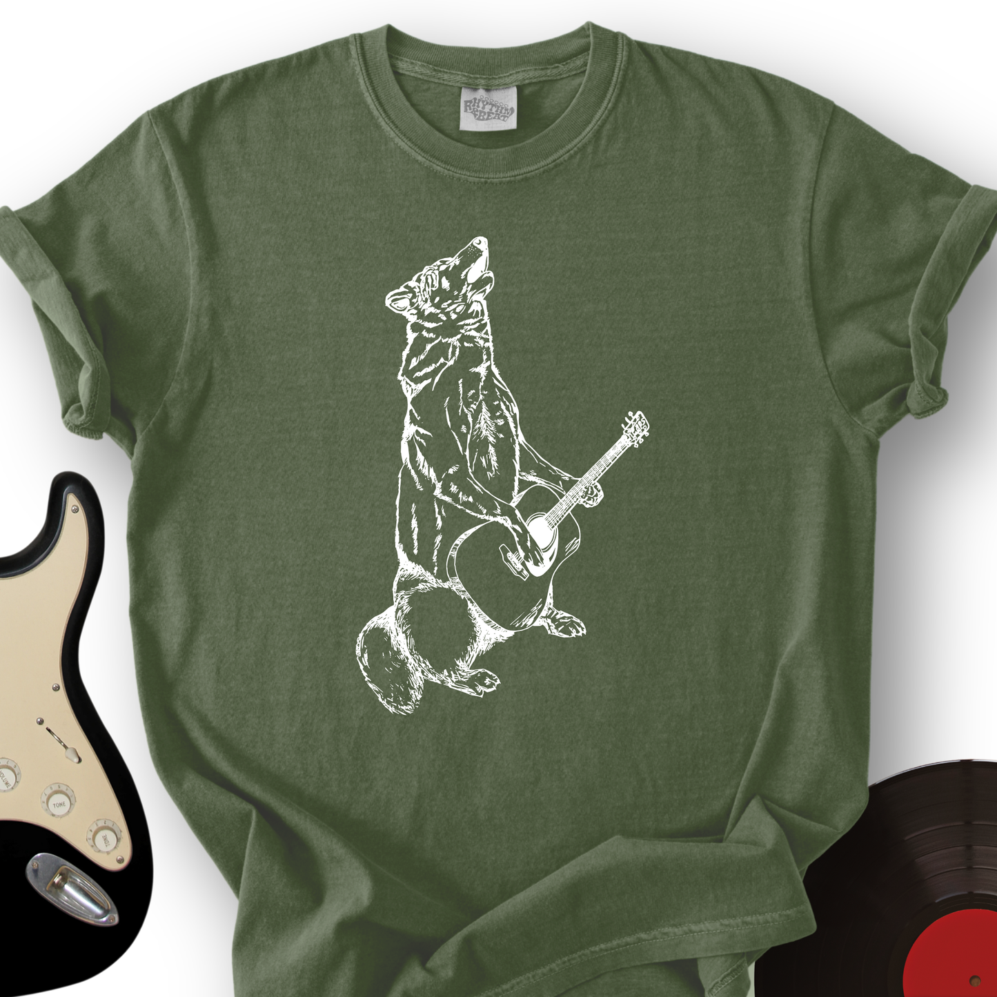 Wolf Guitar T-Shirt