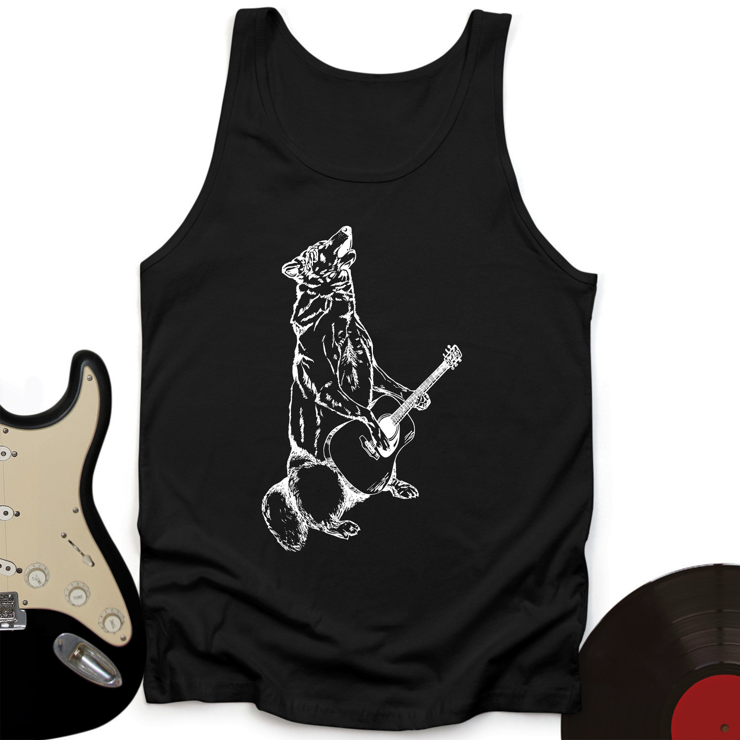 Wolf Guitar Tank Top