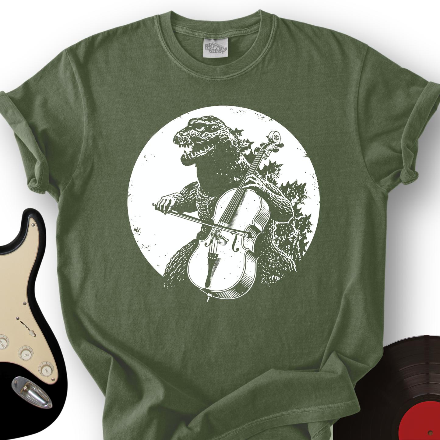 Godzilla Playing Cello T-Shirt