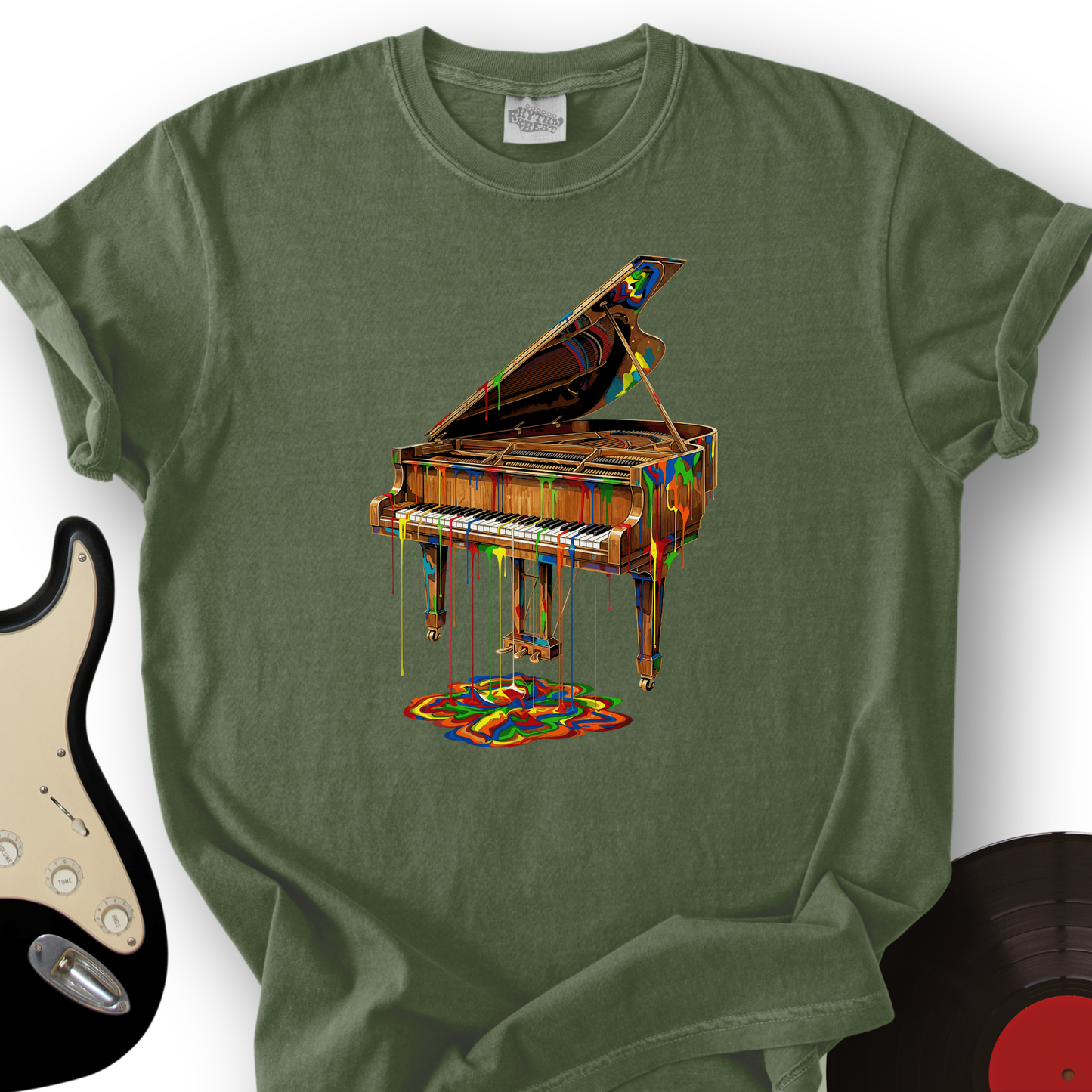 Melting Rainbow Piano T-Shirt