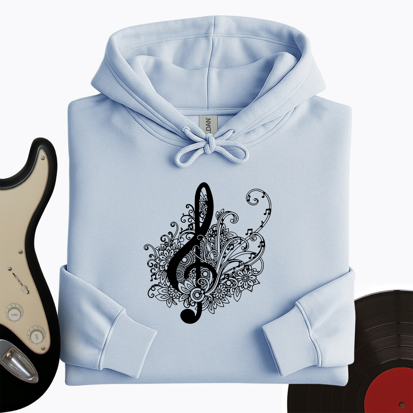 Mandala Music Note Hoodie