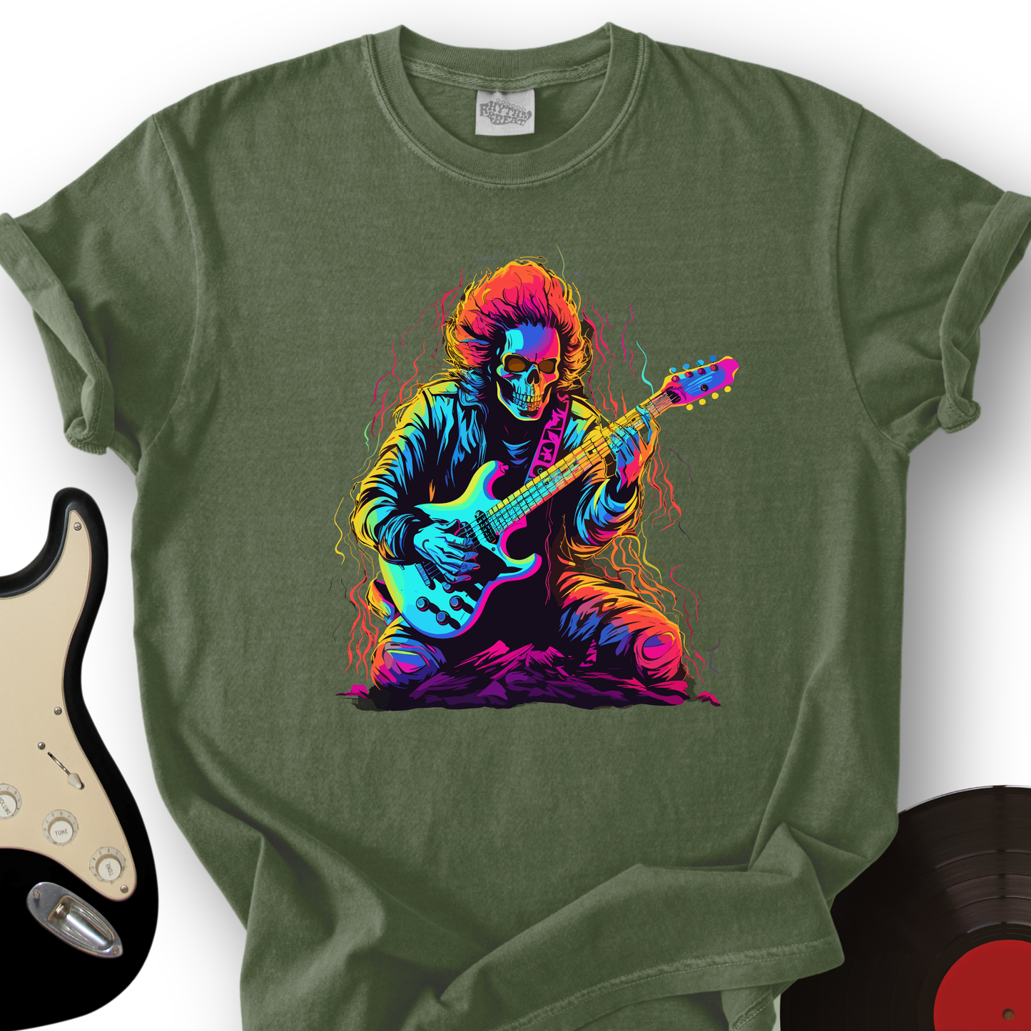 Pastel Skeleton Guitar T-Shirt