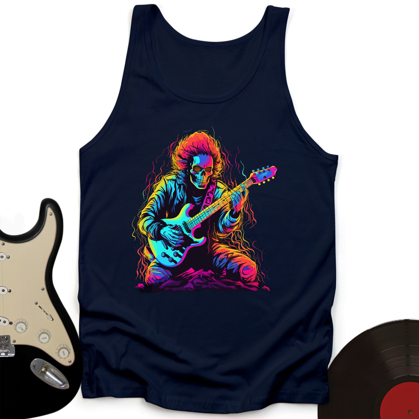 Pastel Skeleton Guitar Tank Top