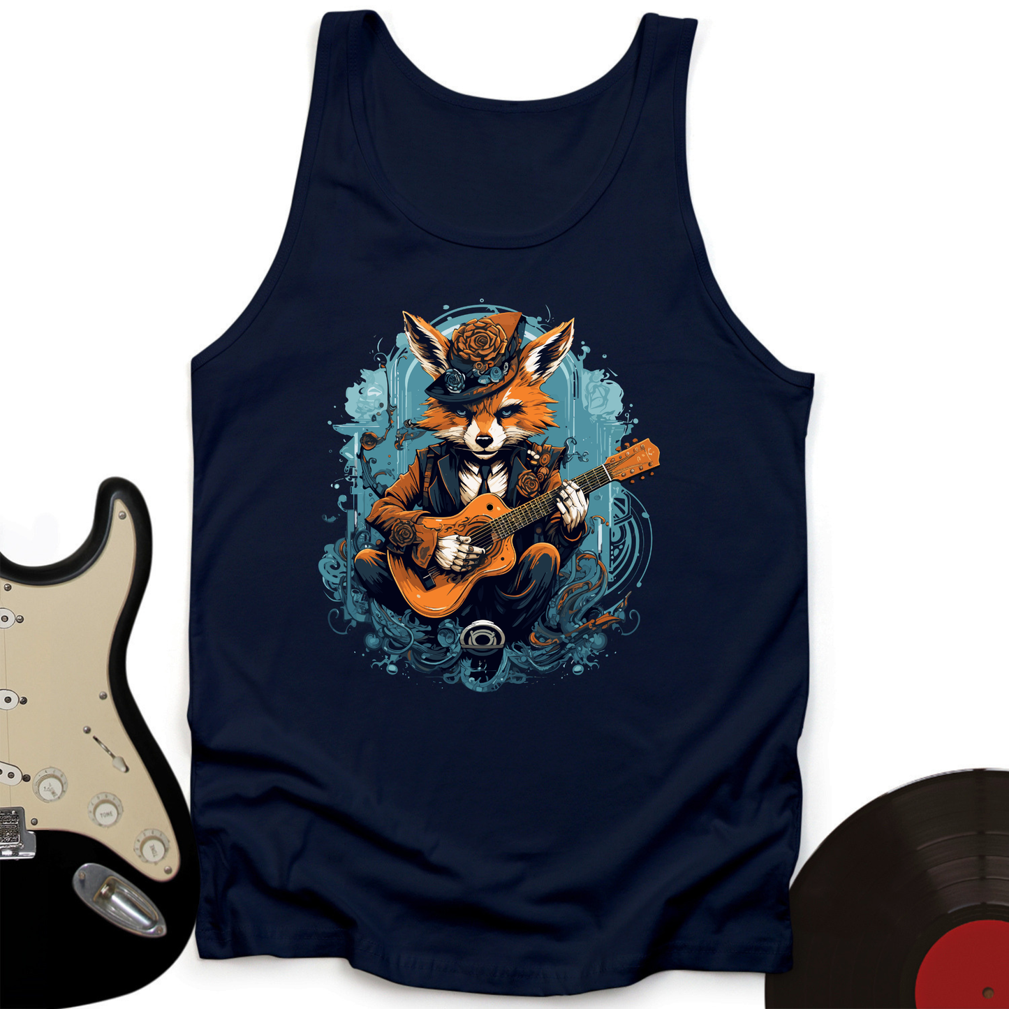 Fox Playing Guitar Tank Top