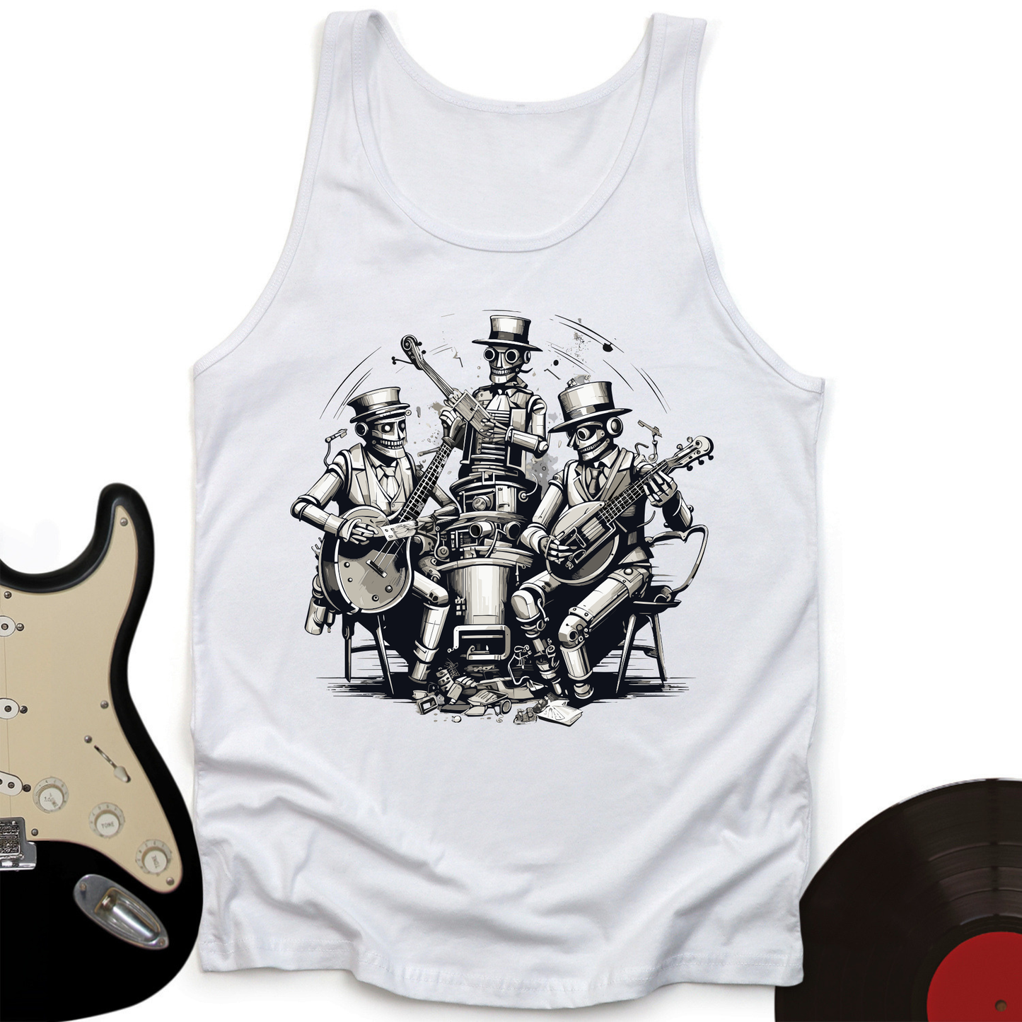 Steampunk Skeleton Band Tank Top