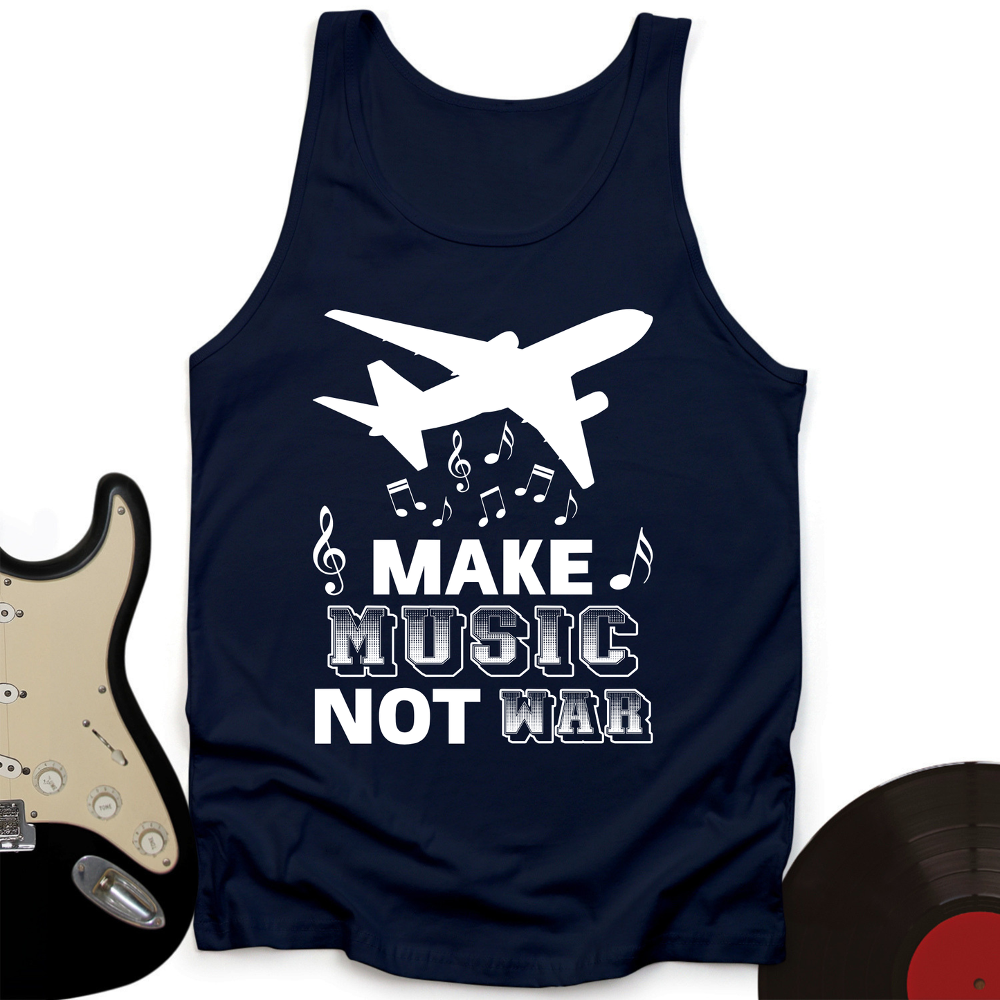 Falling Music Notes Tank Top