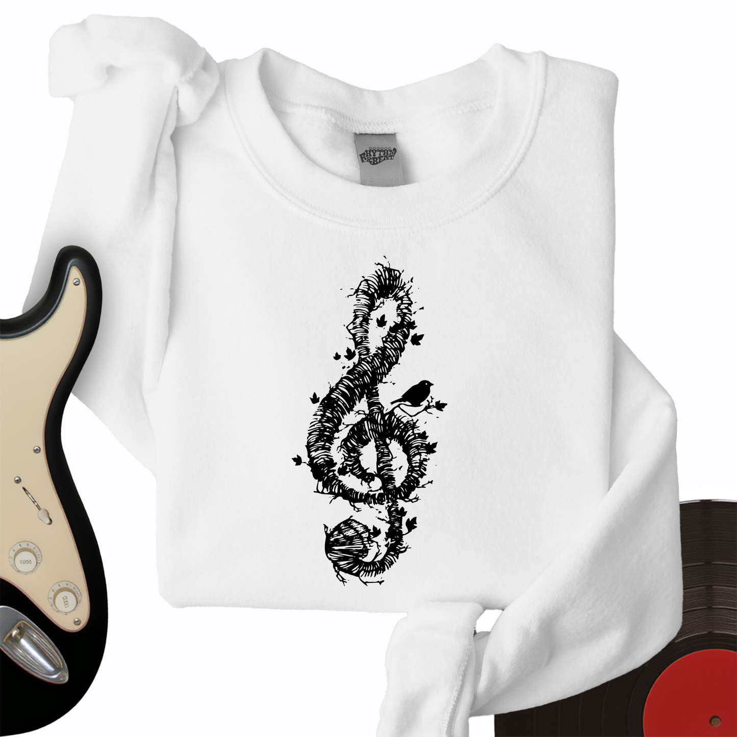 Treble Clef Bird Crewneck