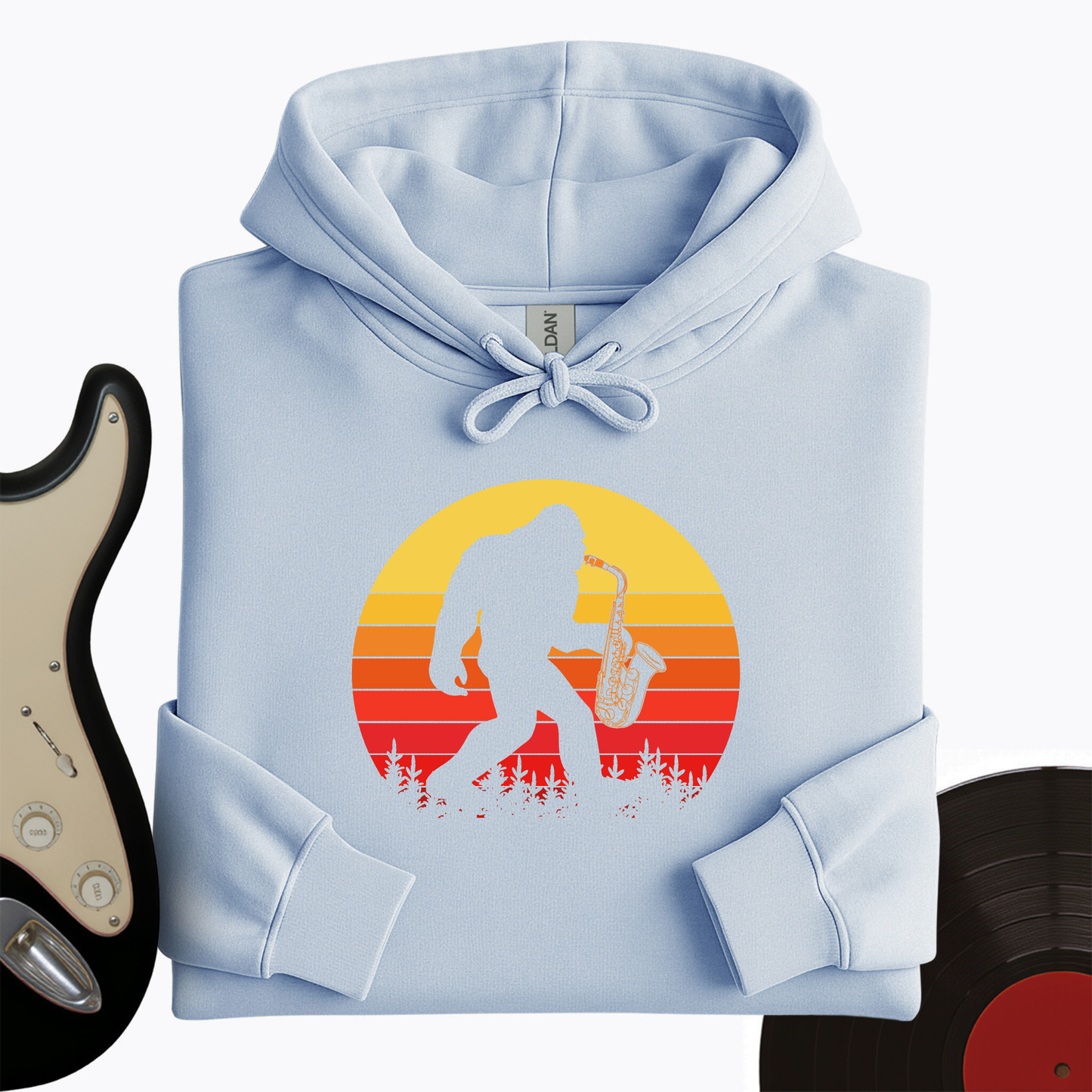 BigFoot Playing Sax Hoodie