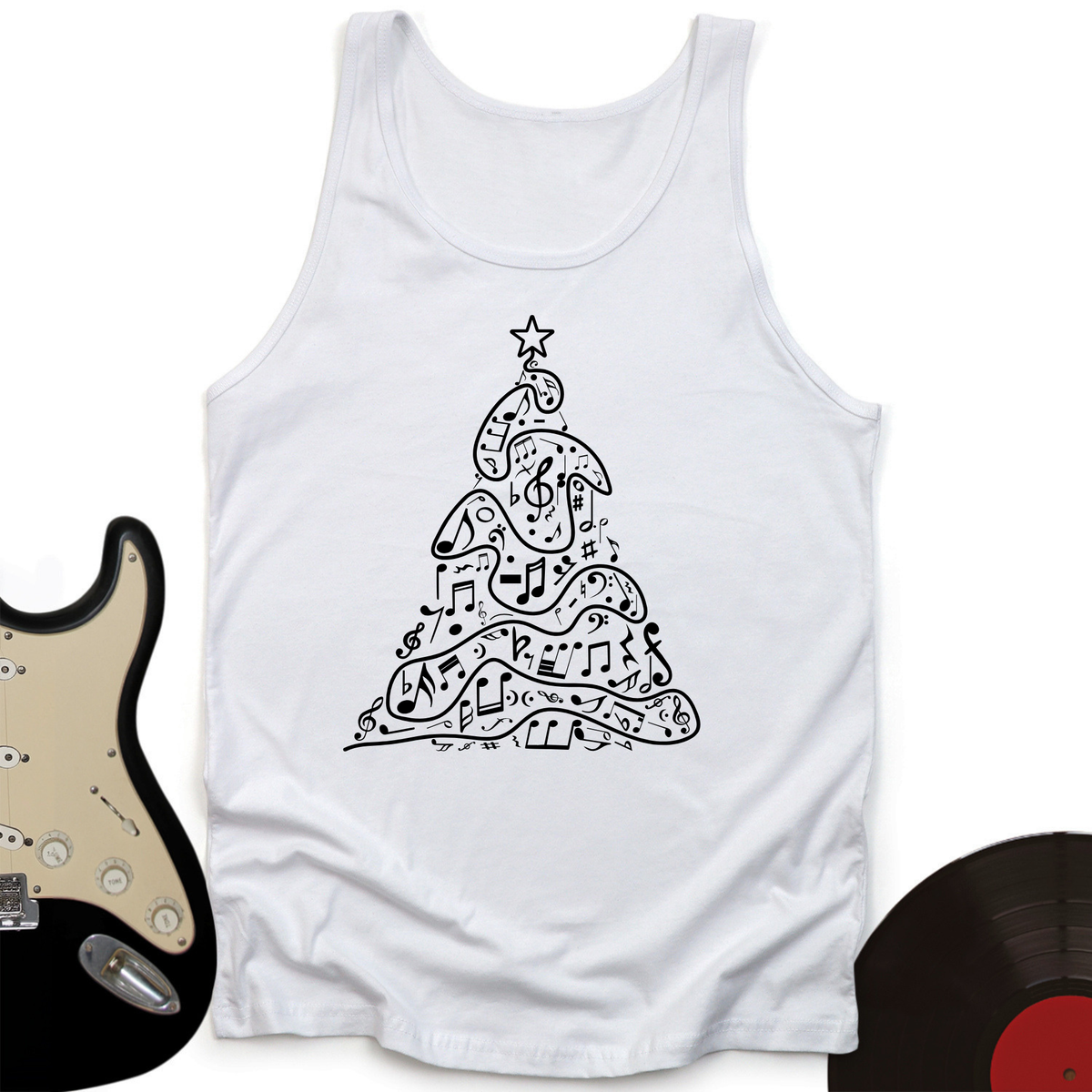 Music Christmas Tree Tank Top