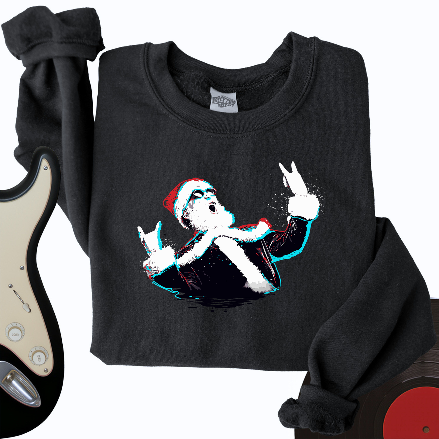 Rock and Roll Santa Crewneck