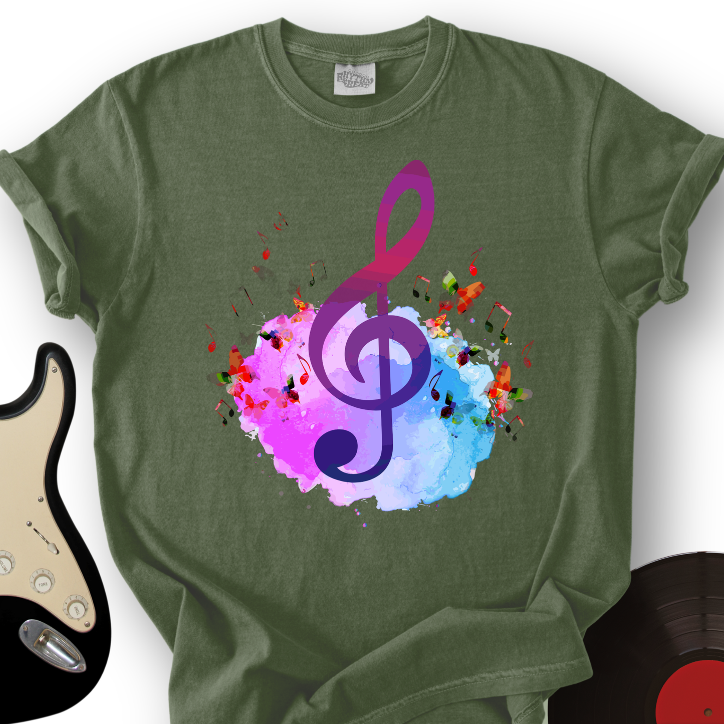 Water Color Treble Clef T-Shirt