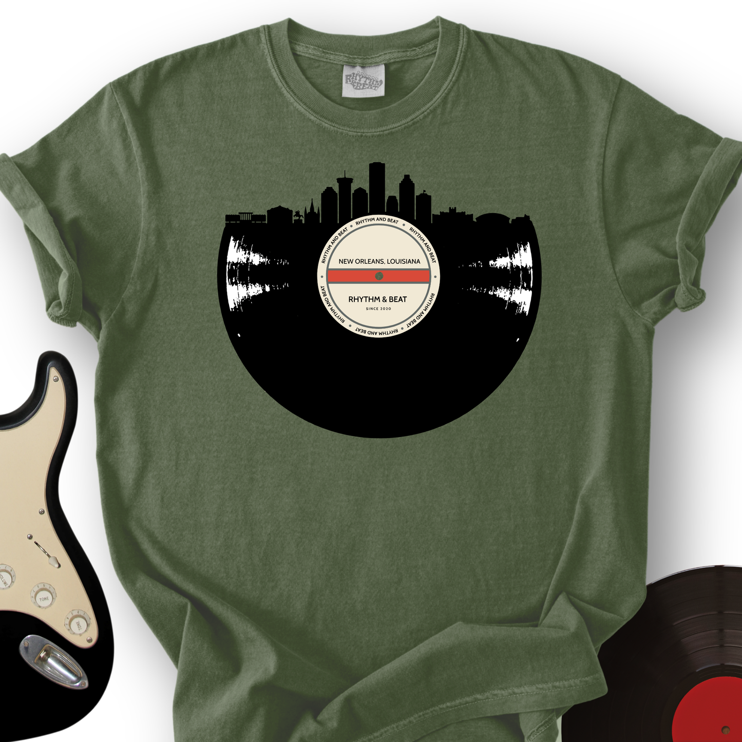 Vinyl Skyline New Orleans T-Shirt