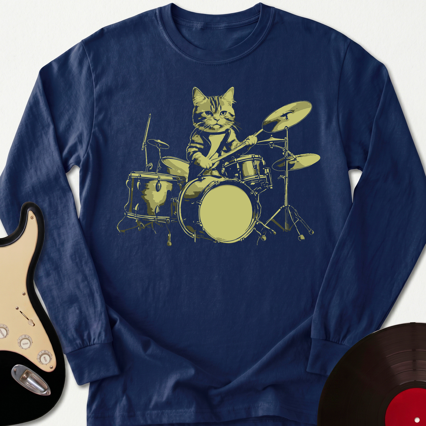 Cat Drums Long Sleeve