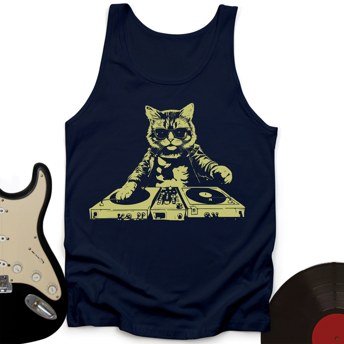 Cat DJ Tank Top