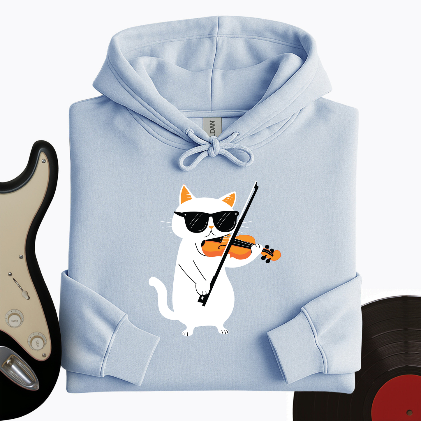 Cat Playing Violin Hoodie