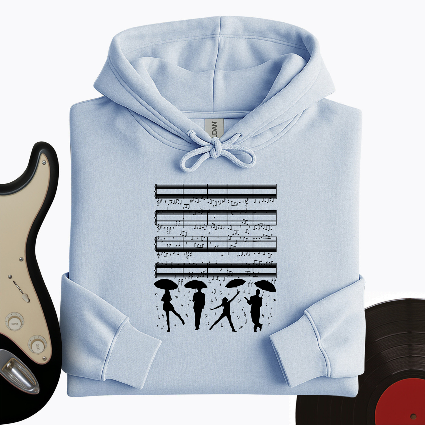 Raining Music Notes Hoodie