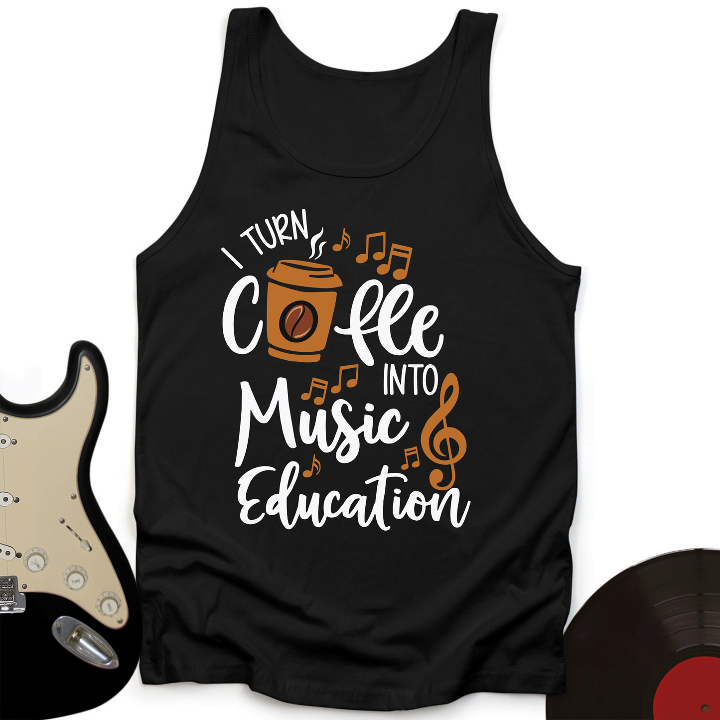 Coffee Into Music education Tank Top
