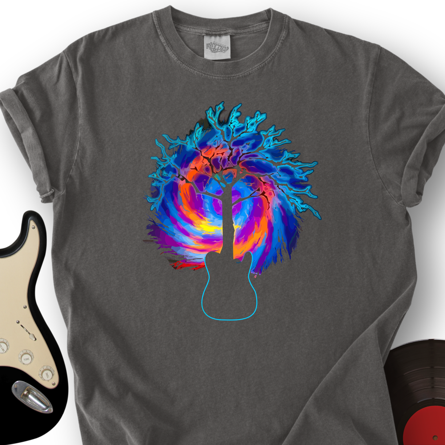 Psychedelic Tree Guitar T-Shirt