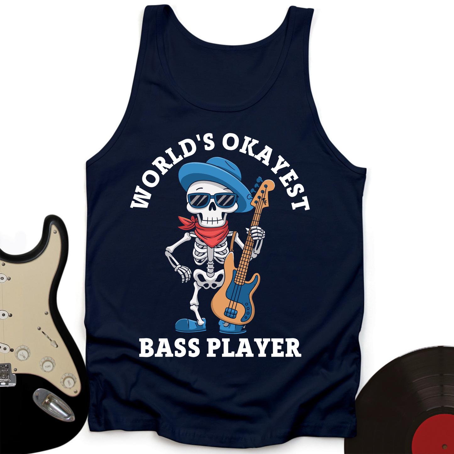 World's Okayest Bass Player Tank Top