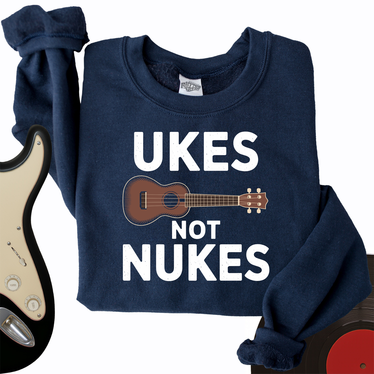 Ukes Not Nukes Crewneck