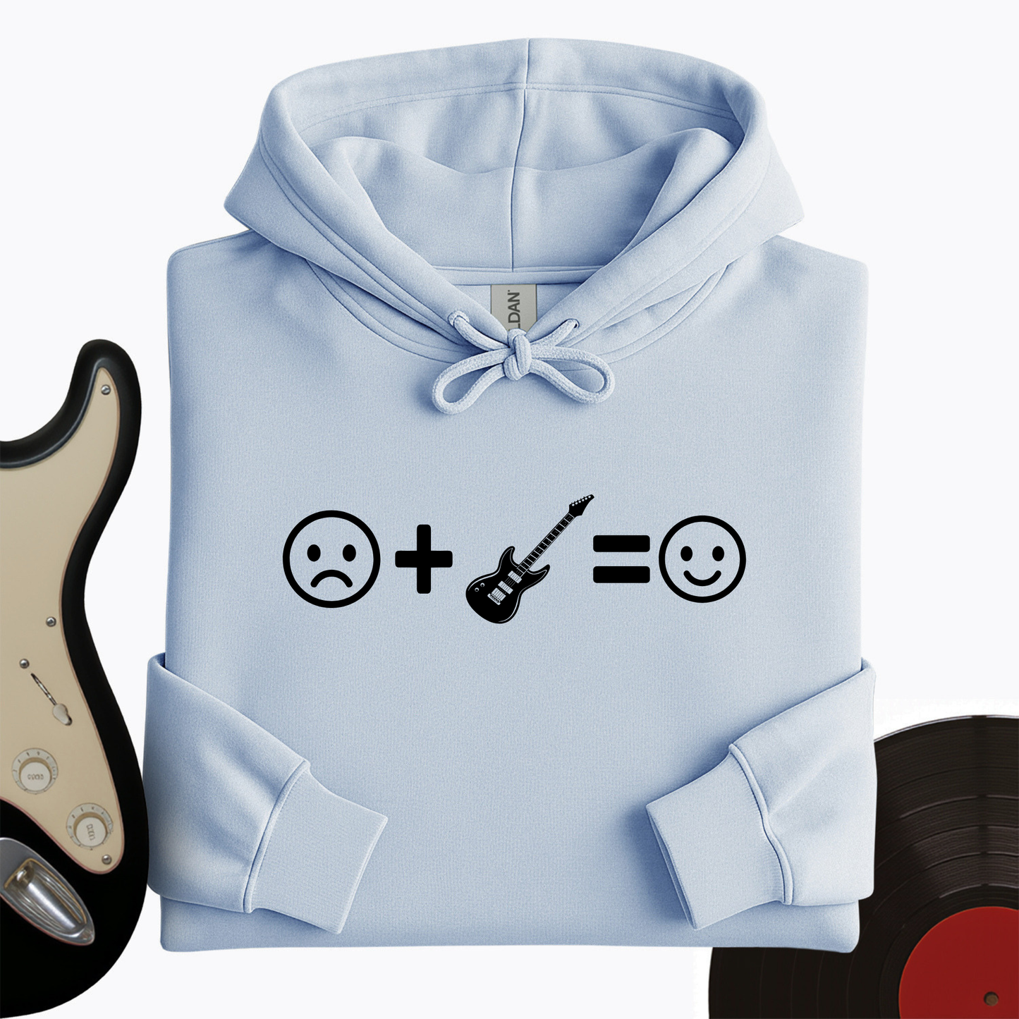 Electric Guitar Makes Me Happy Hoodie