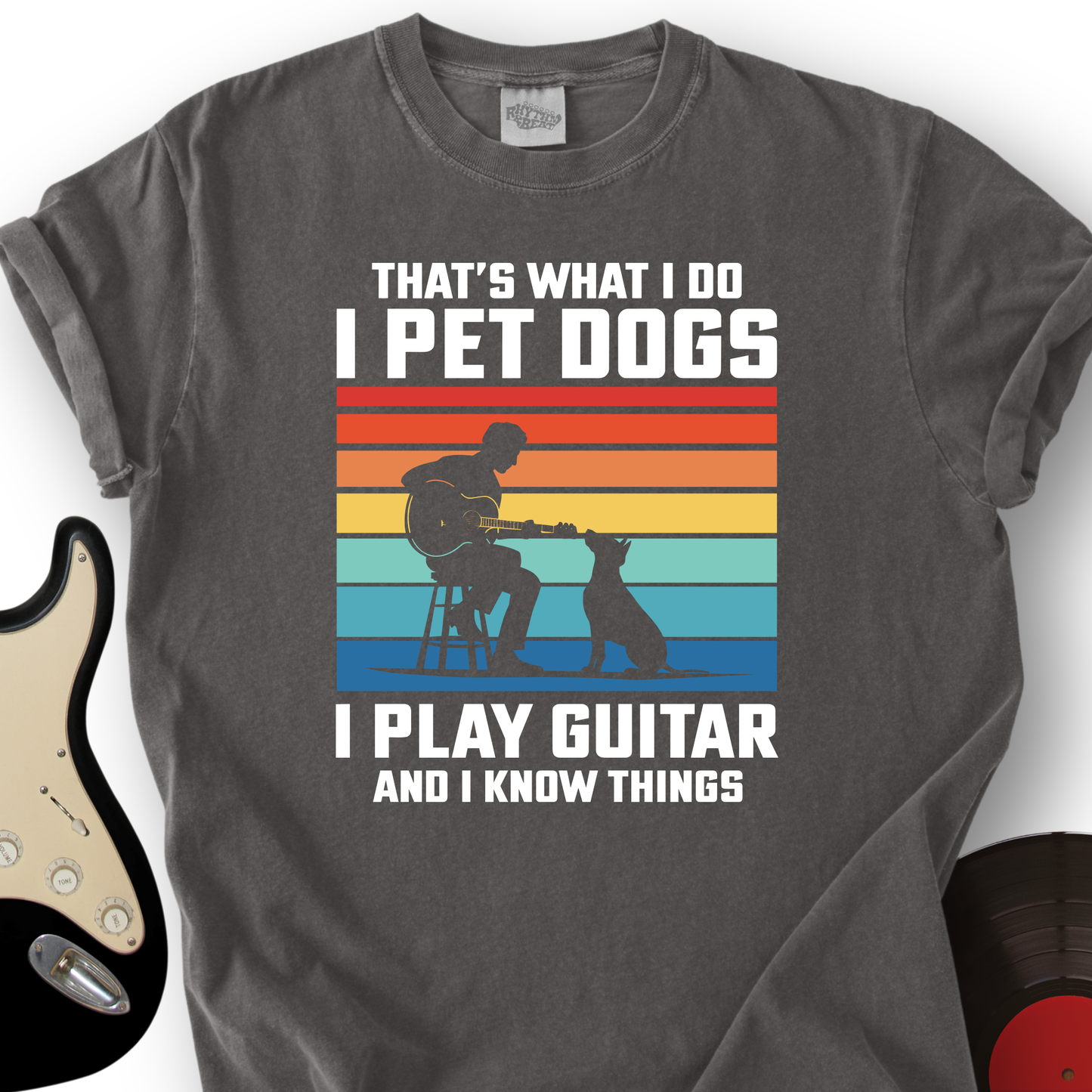 I Pet Dogs With Guitar T-Shirt