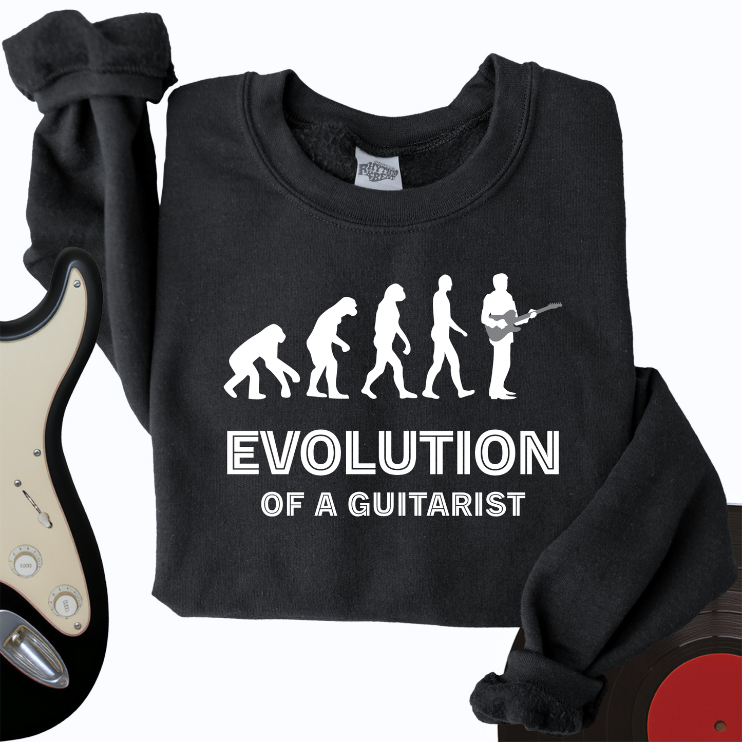 Evolution Of A Guitarist Crewneck