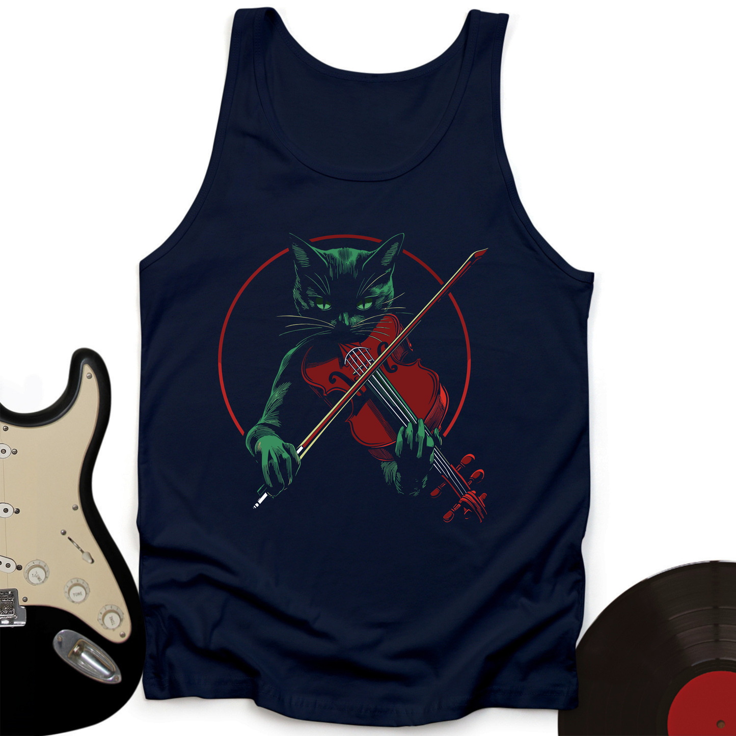 Black Cat Violin Tank
