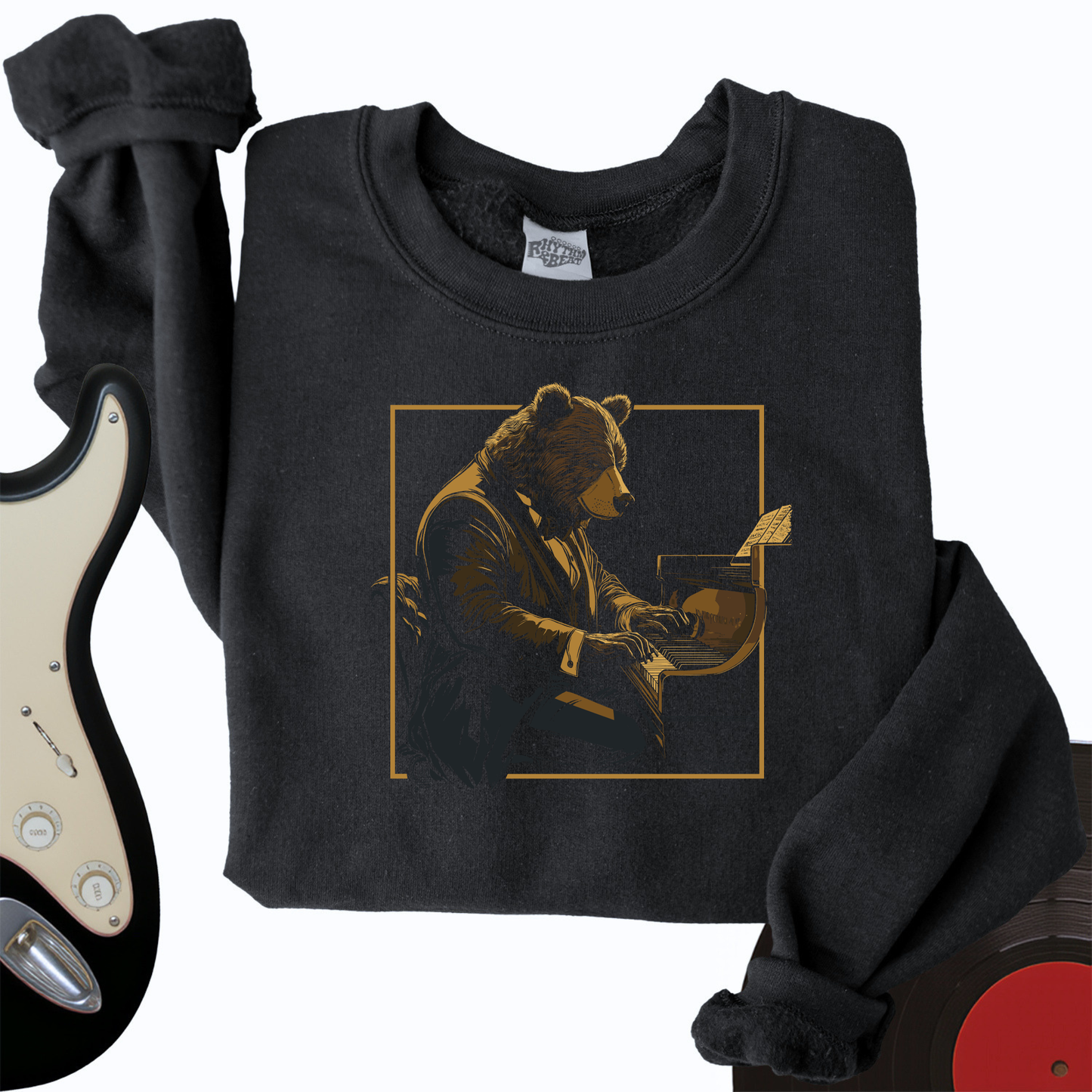 Piano Bear Crewneck