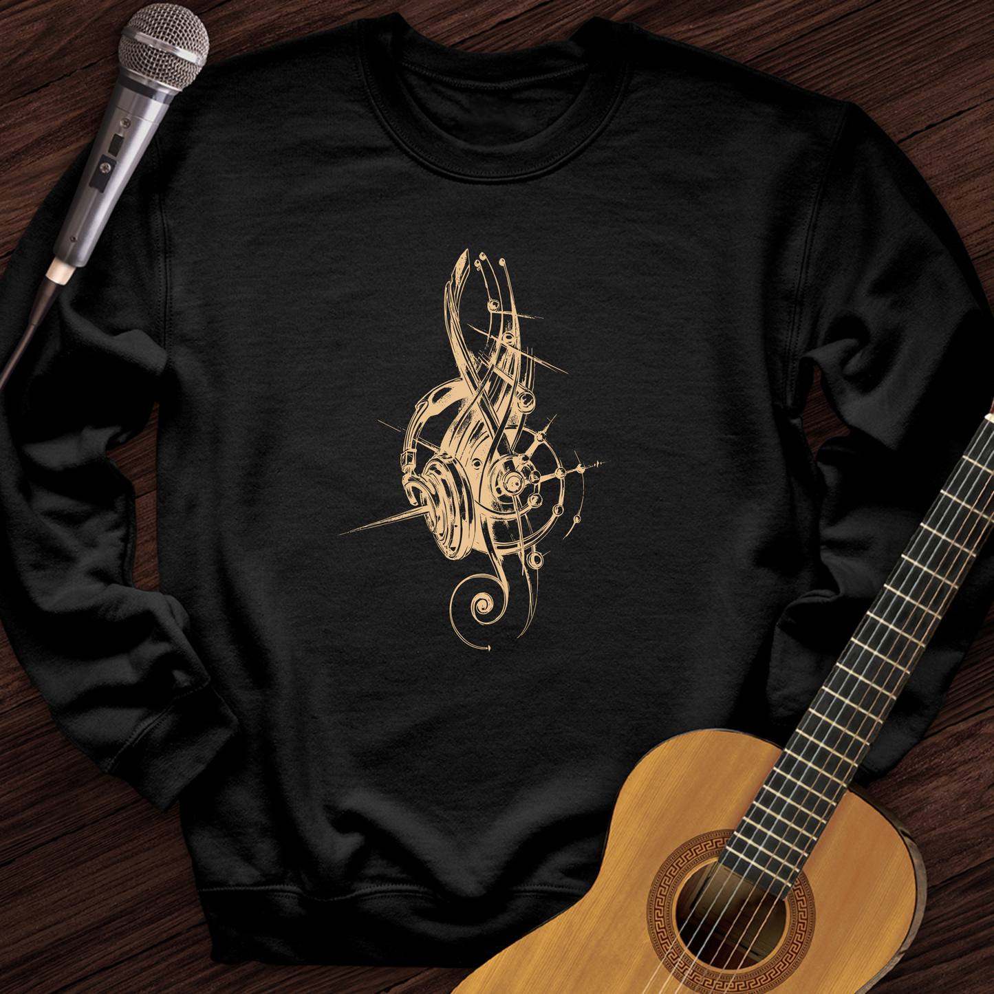Treble Clef Headphones Crewneck