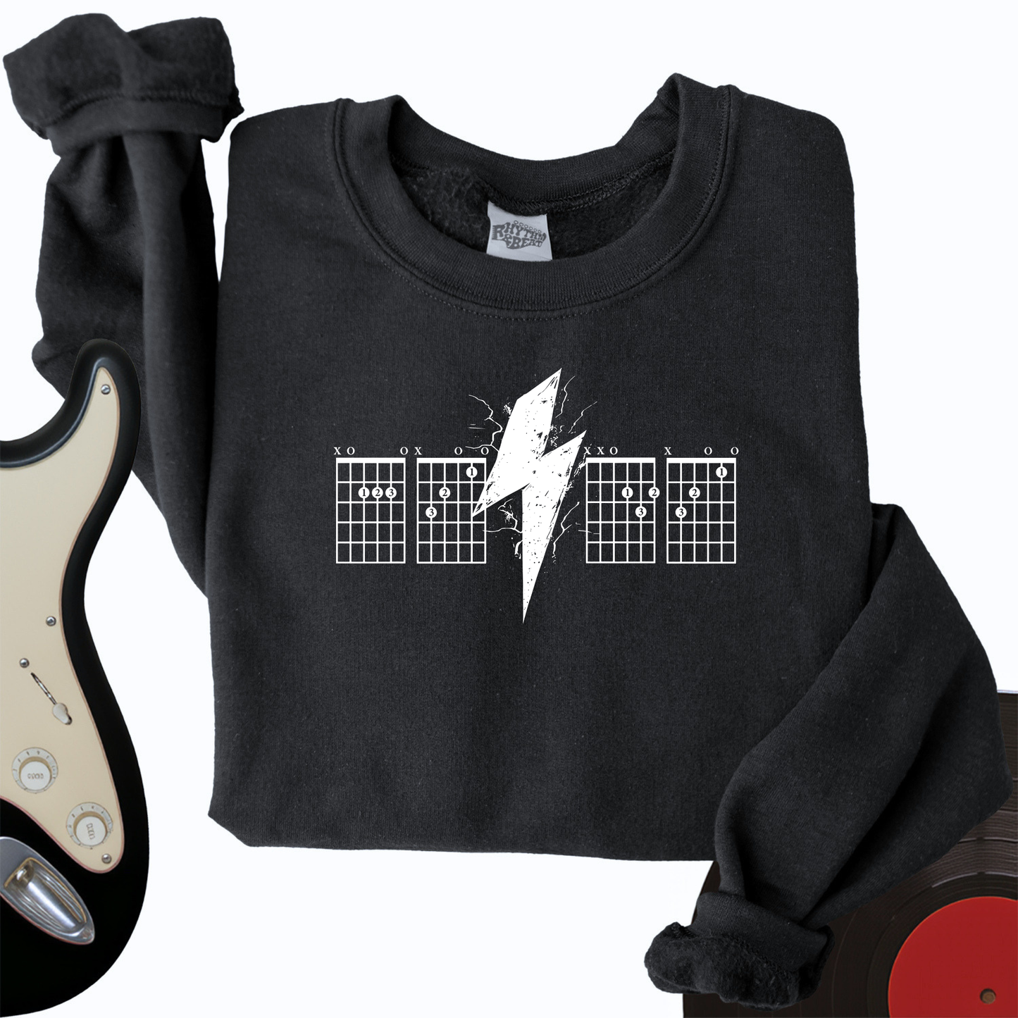 Lightning Bolt Guitar Chord Crewneck