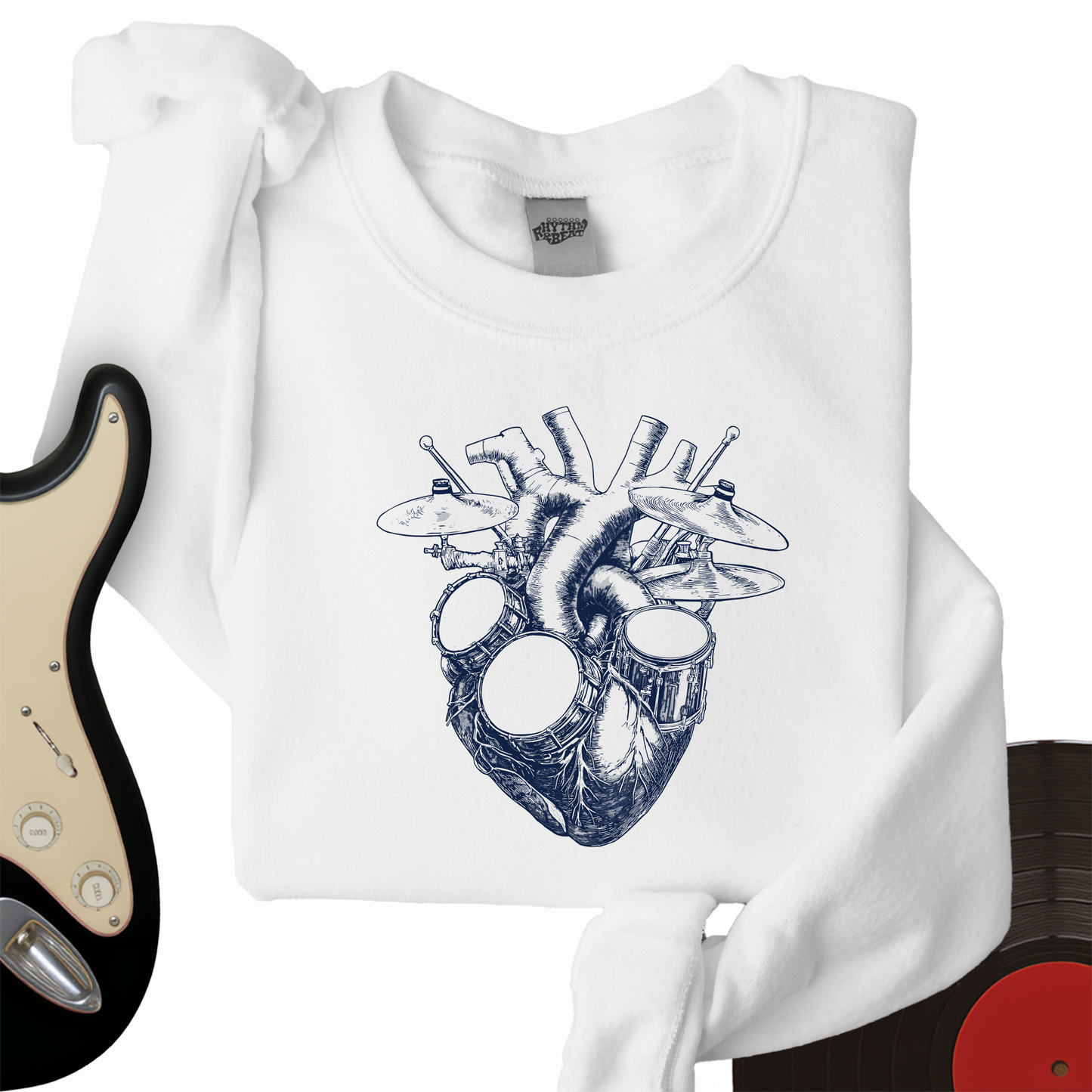 Drums Heart Crewneck