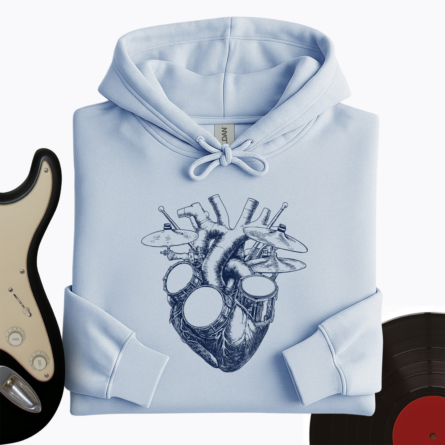 Drums Heart Hoodie