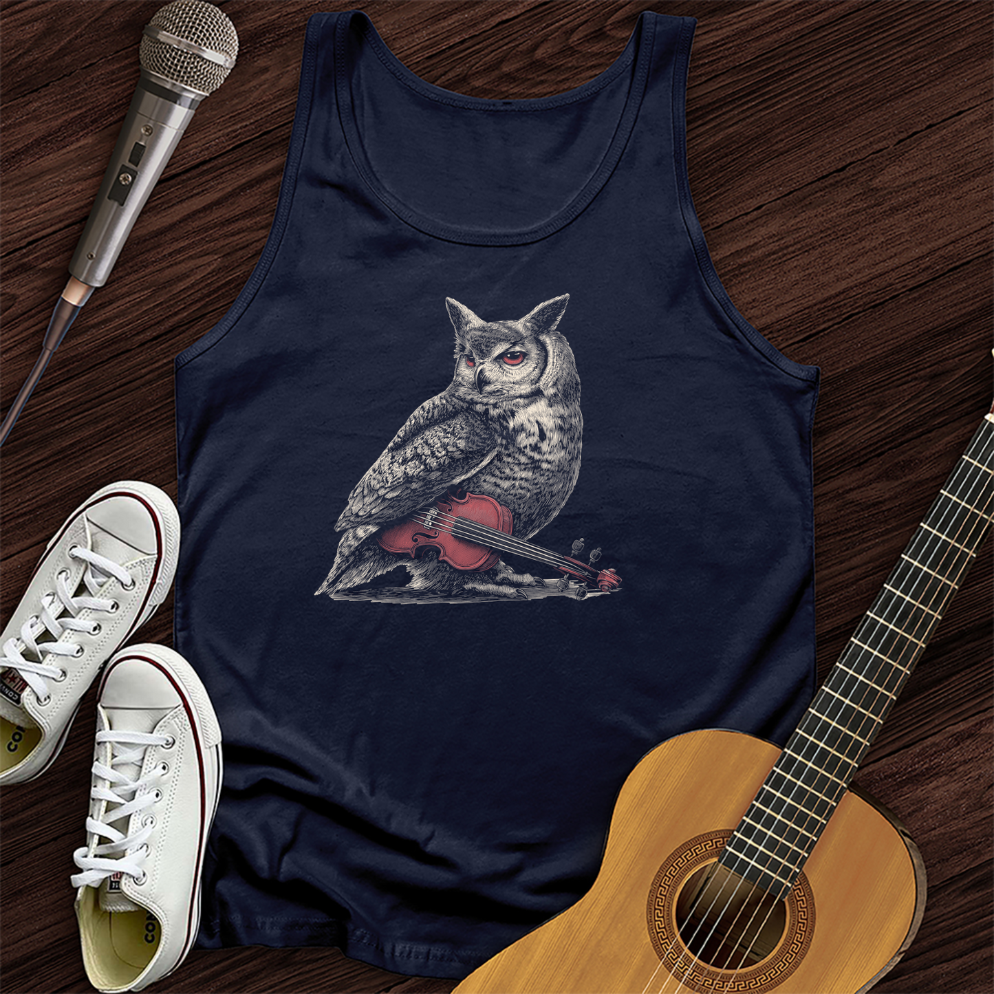 Owl Cello Unisex Tank Top