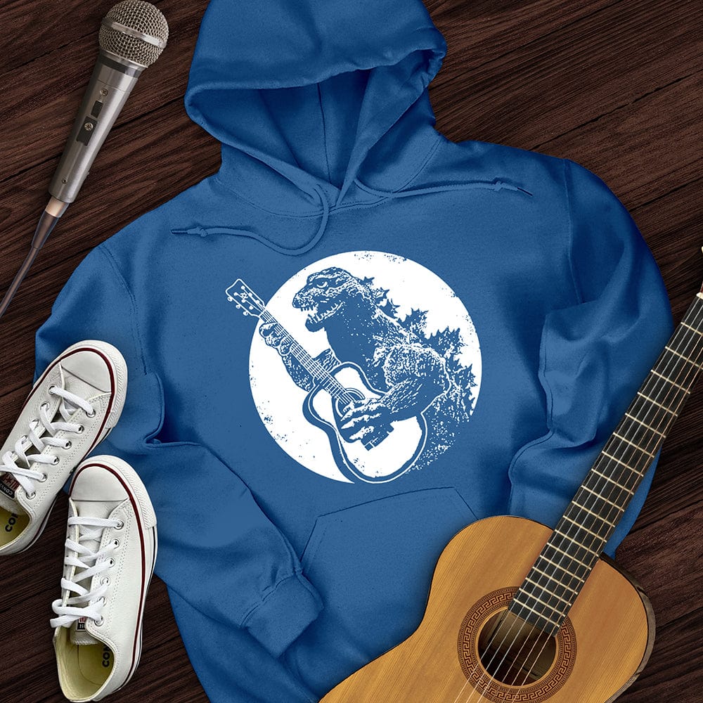 Printify Hoodie Dinosaur Guitar Hoodie