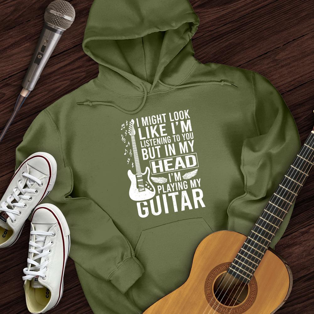 Printify Hoodie In My Head Guitar Hoodie