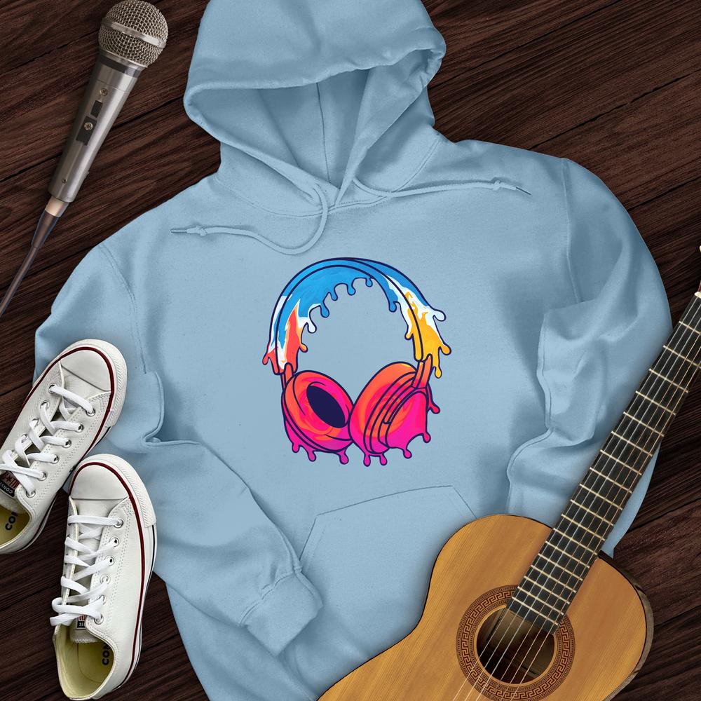 Printify Hoodie Light Blue / S Drip Headphones Hoodie