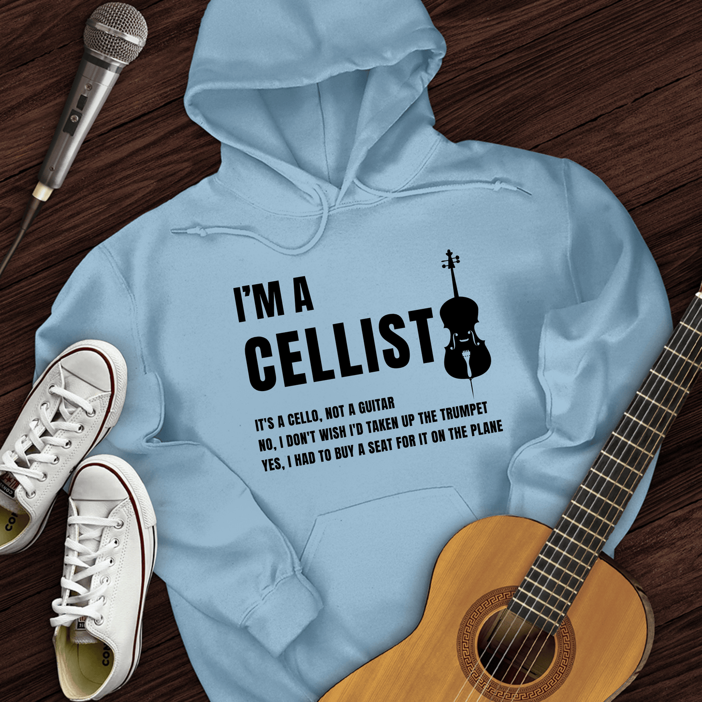 Printify Hoodie Light Blue / S I'm A Cellist Hoodie