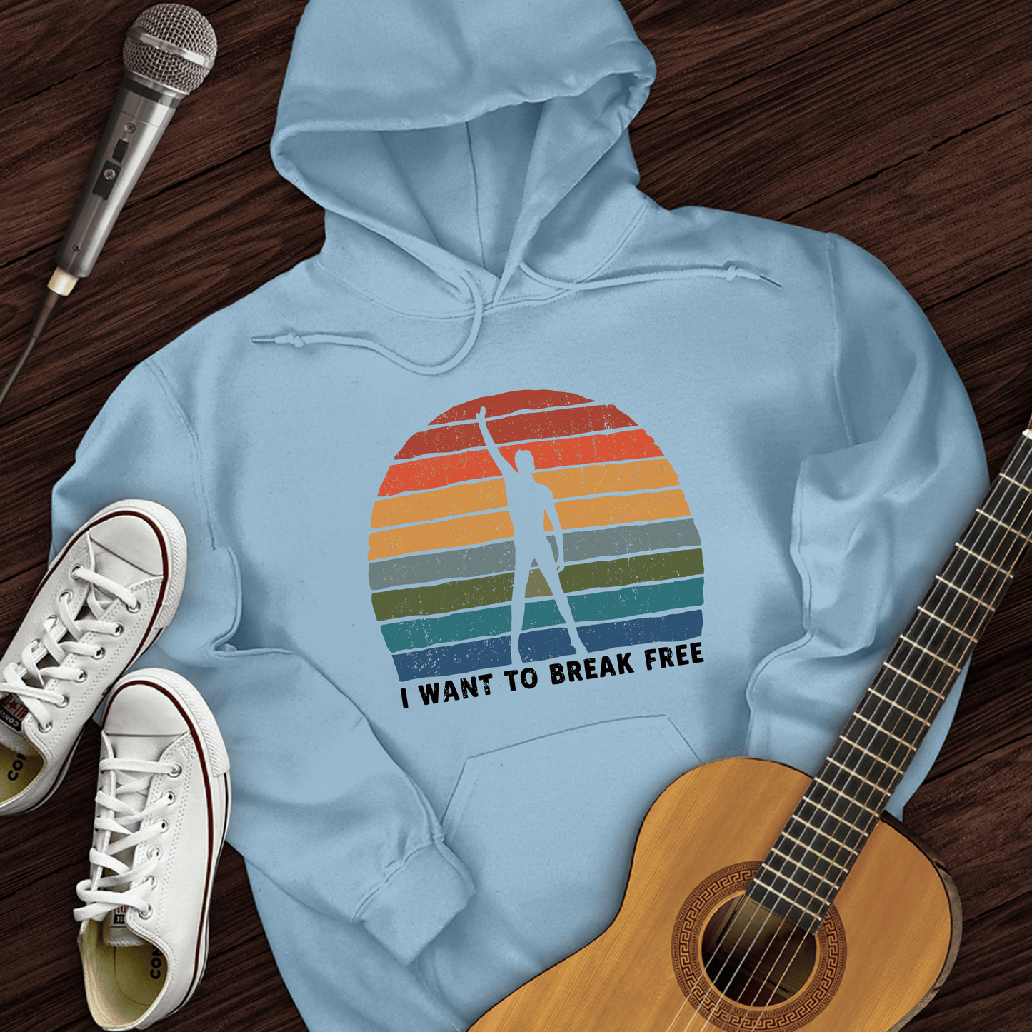 Printify Hoodie Light Blue / S I Want To Break Free Hoodie