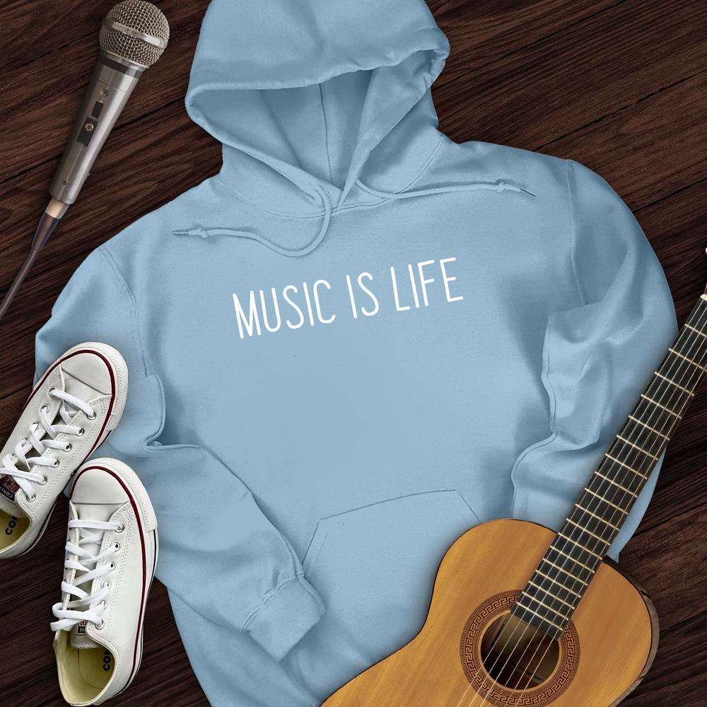 Printify Hoodie Light Blue / S Music Is Life Hoodie