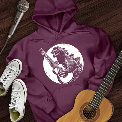 Printify Hoodie Maroon / S Dinosaur Guitar Hoodie