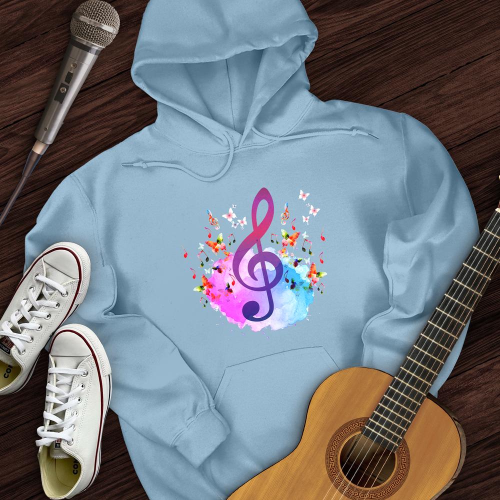 Printify Hoodie Water Color Treble Clef Hoodie