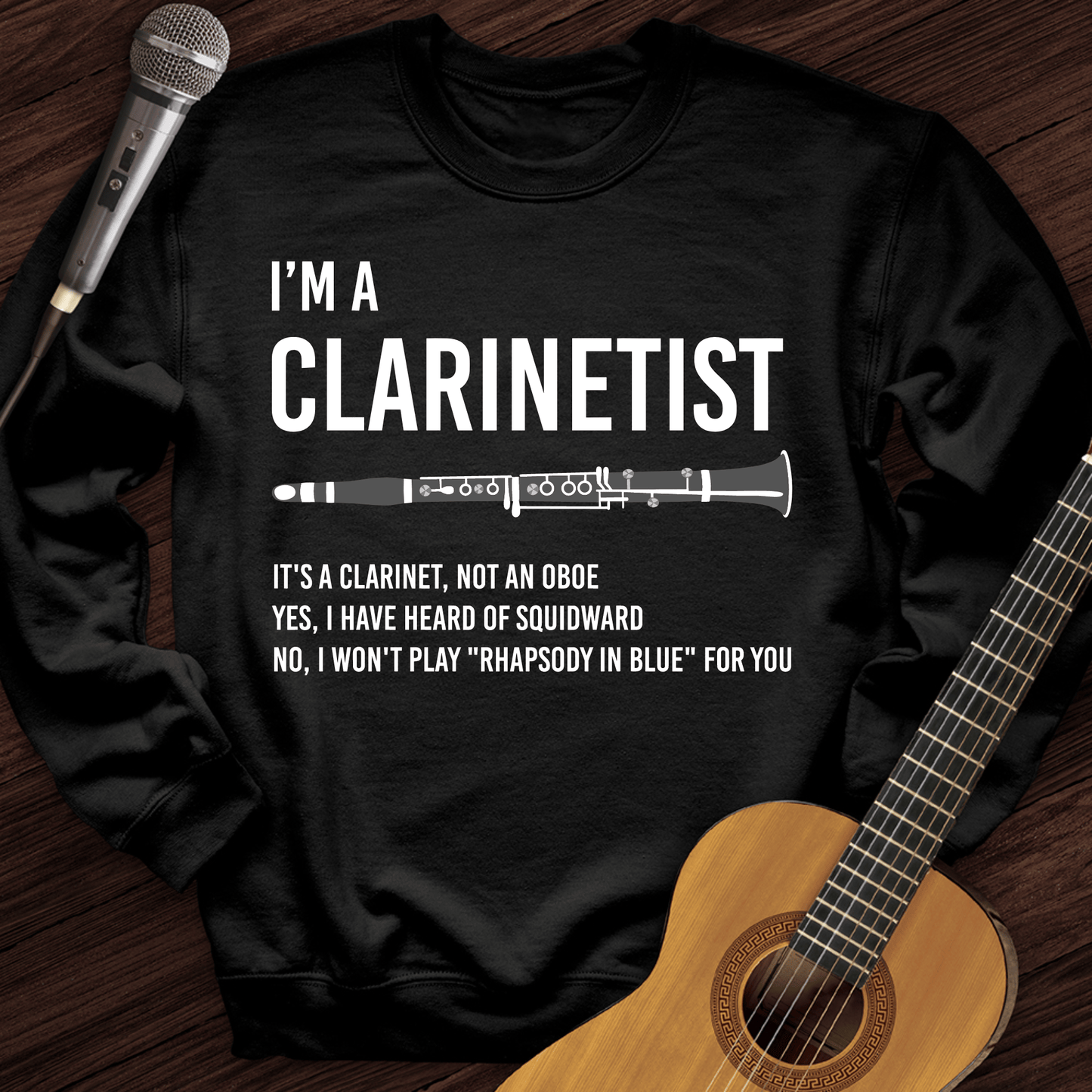 Printify Sweatshirt Black / S I'm A Clarinetist Crewneck