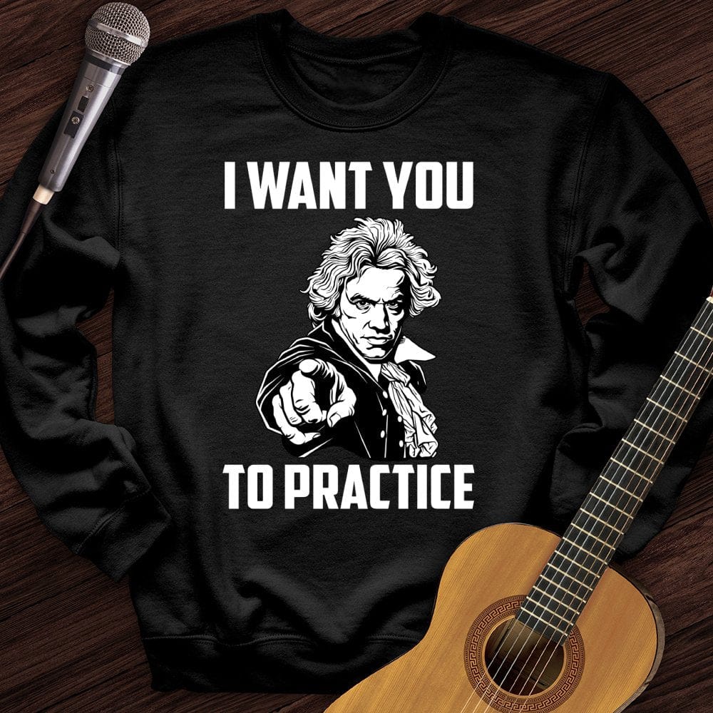 Printify Sweatshirt Black / S I Want To Practice Crewneck