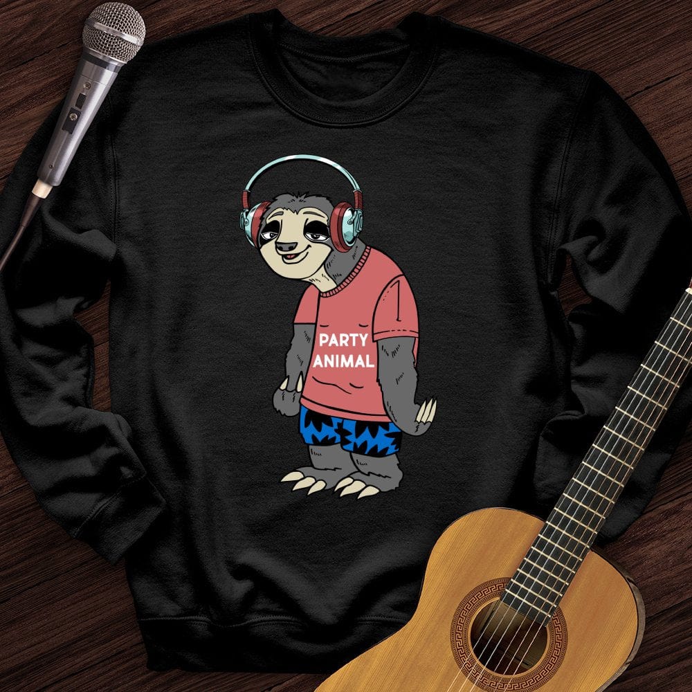 Printify Sweatshirt Black / S Party Animal Crewneck
